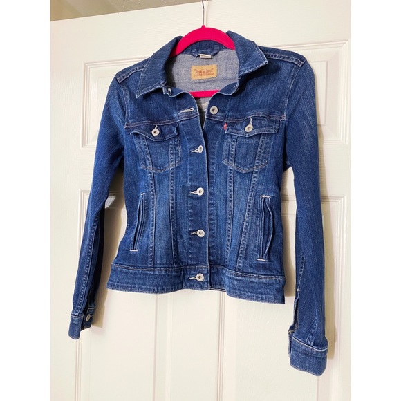Levis Blue Denim Fitted Longsleeve Jean 